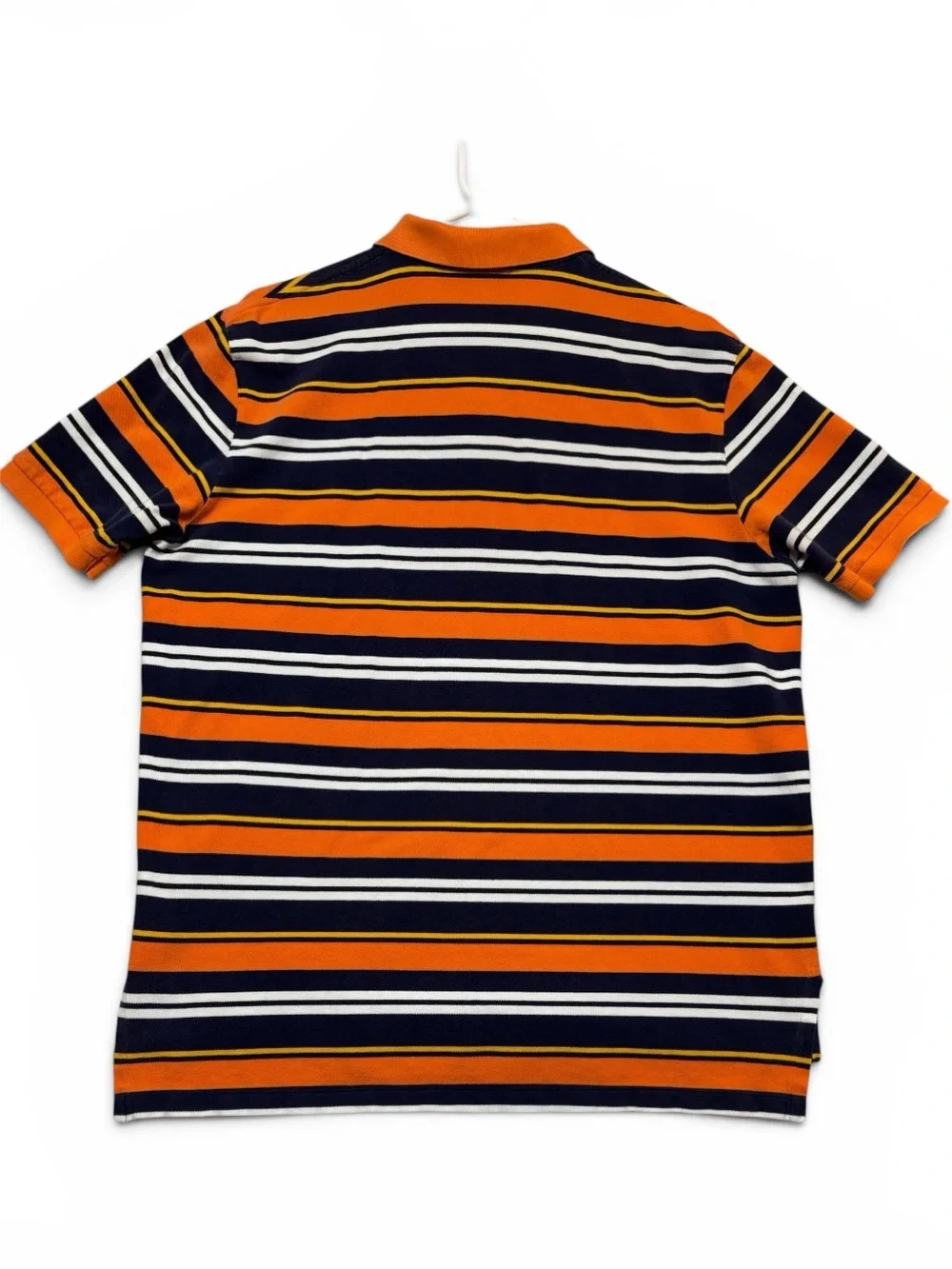 VTG Polo Ralph Lauren Striped Polo Shirt Orange Blue Pink Pony Sz XXL (fits XL)